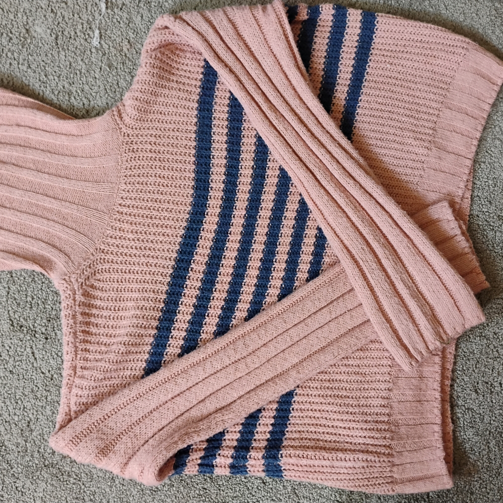 Striped Pink and Blue Women's Sweater